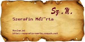 Szerafin Márta névjegykártya