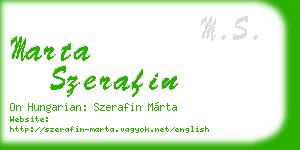 marta szerafin business card